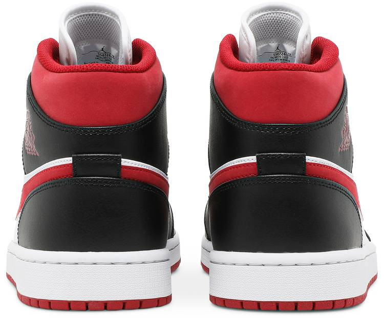 Air Jordan 1 Mid Black Gym Red 554724-122