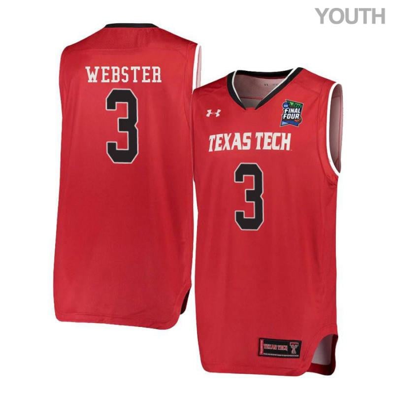 Under Armour 3 Josh Webster Red Texas Tech Red Raiders NCAA Jersey Youth