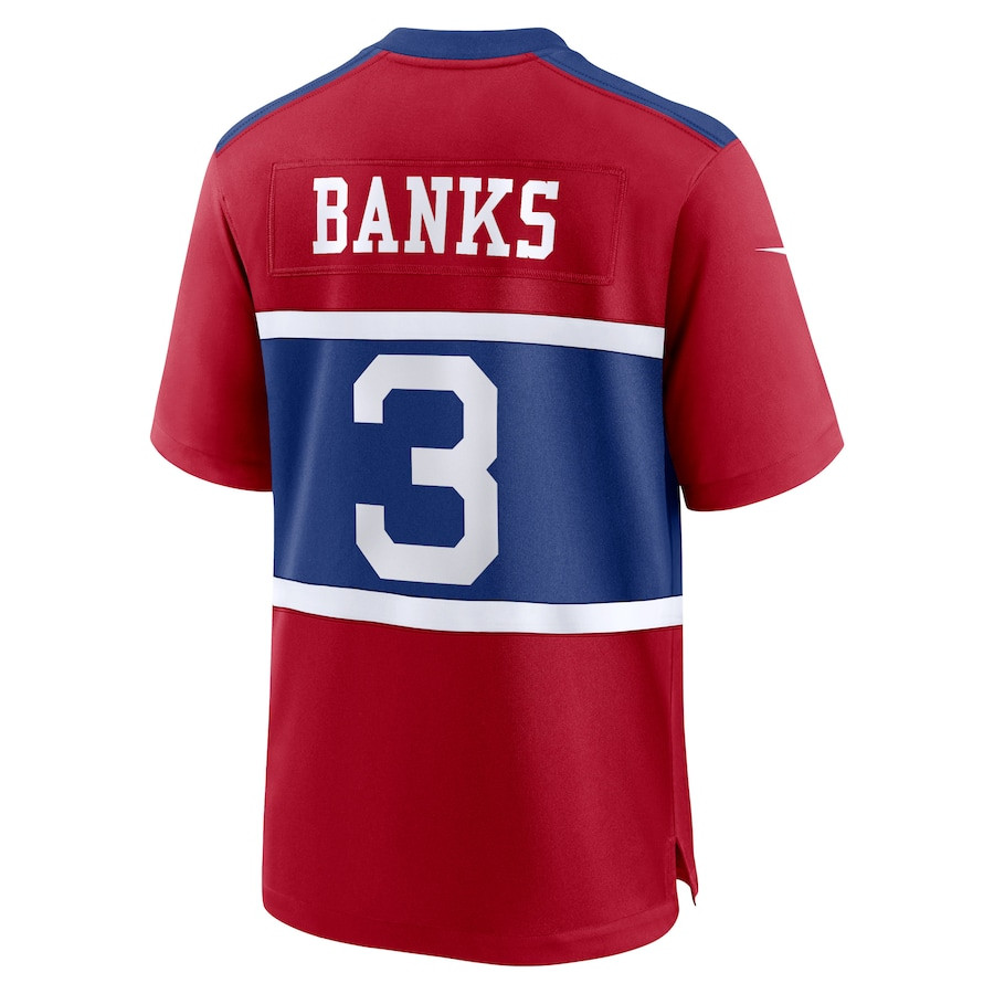Deonte Banks 3 New York Giants Alternate Game Century Red NFL Jersey Men's