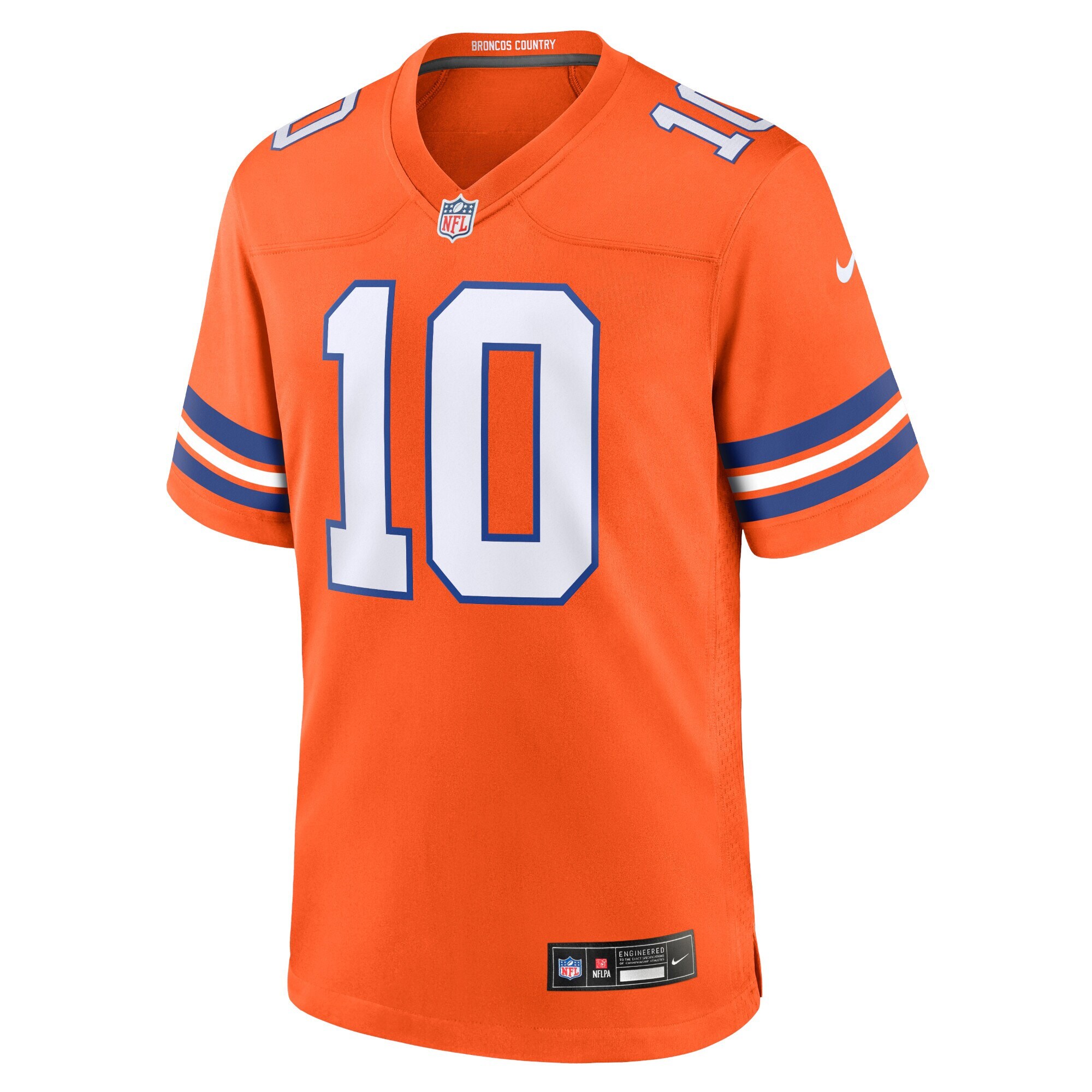 Denver Broncos Bo Nix Orange Alternate Game NFL Jersey Youth