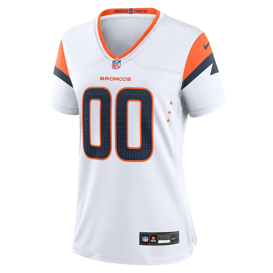 Denver Broncos Custom Game White NFL Jersey Women's