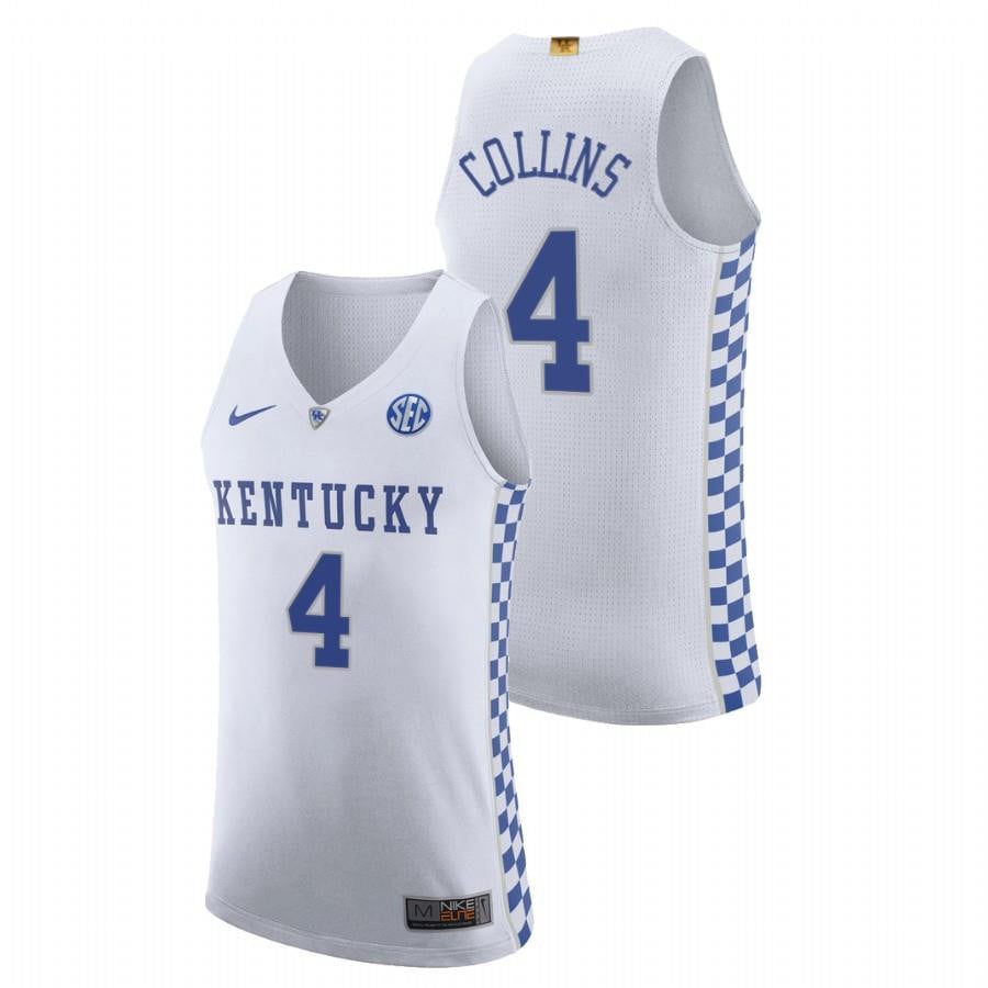 Daimion Collins White Kentucky Wildcats 2023 College NCAA Jersey Men's