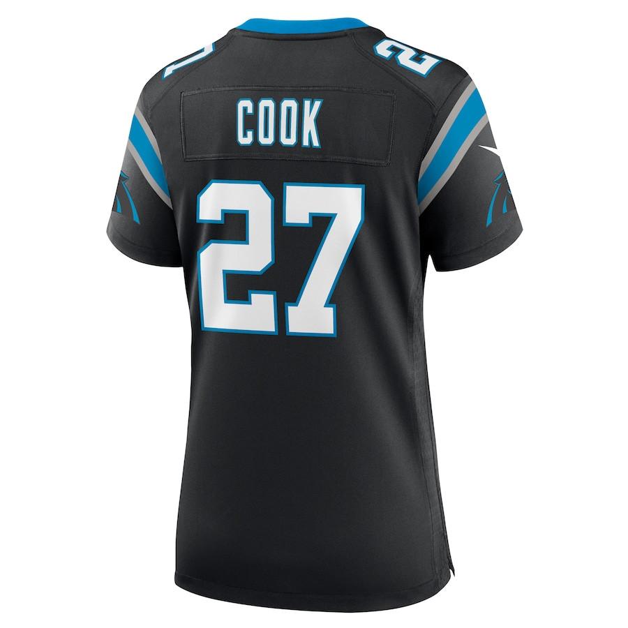 Alex Cook 27 Carolina Panthers Game Black NFL Jersey Women's