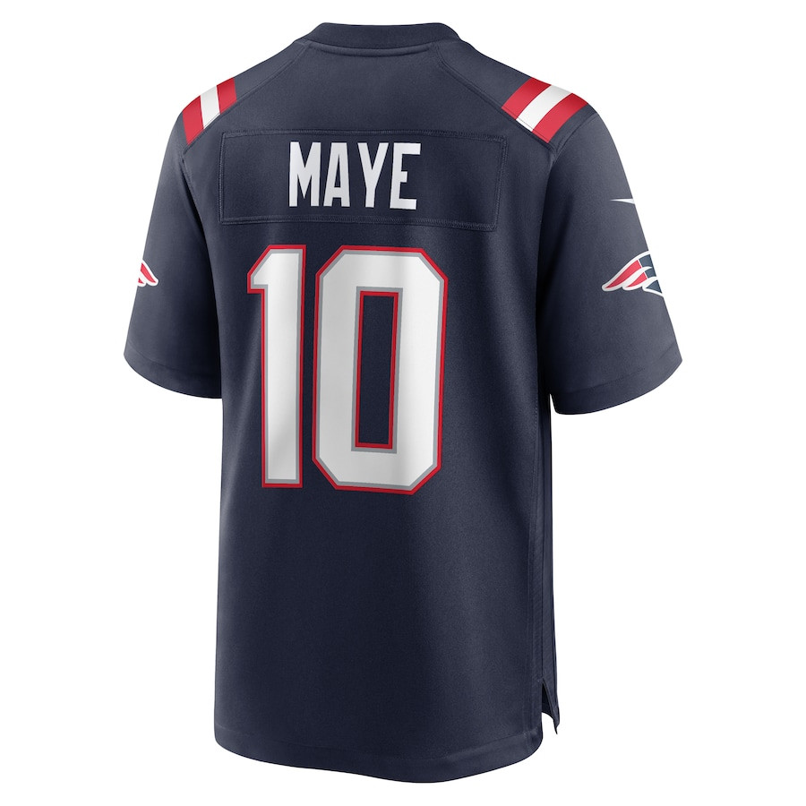 Drake Maye 10 New England Patriots 2024 Draft First Round Pick Player Game Navy NFL Jersey Men's