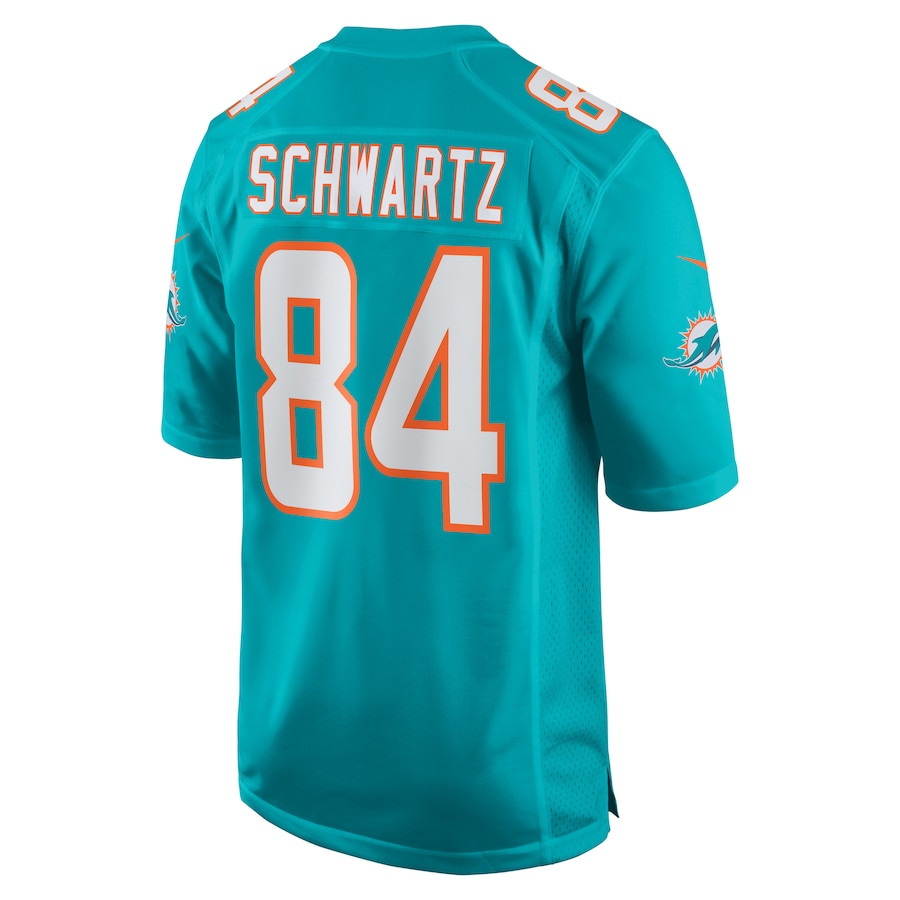 Anthony Schwartz 84 Miami Dolphins Game Aqua NFL Jersey Men's