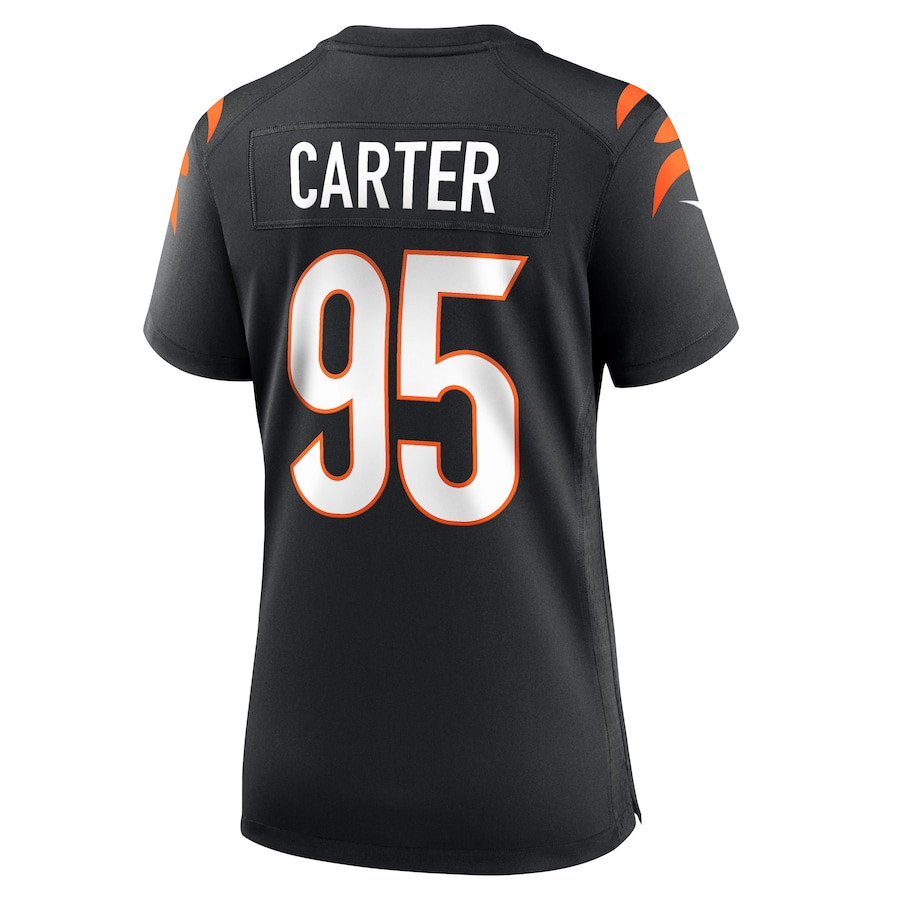 Zach Carter 95 Cincinnati Bengals Game Black NFL Jersey Women's