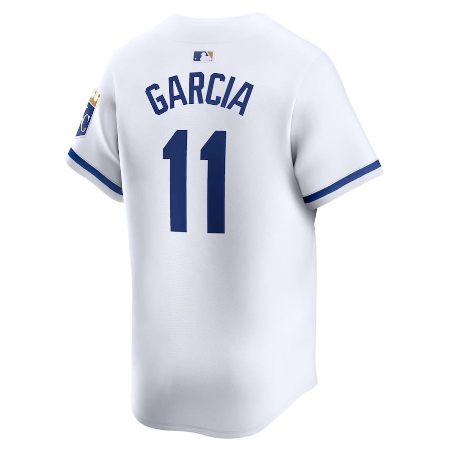 Maikel Garcia 11 Kansas City Royals Home Limited Player White MLB Jersey Men's