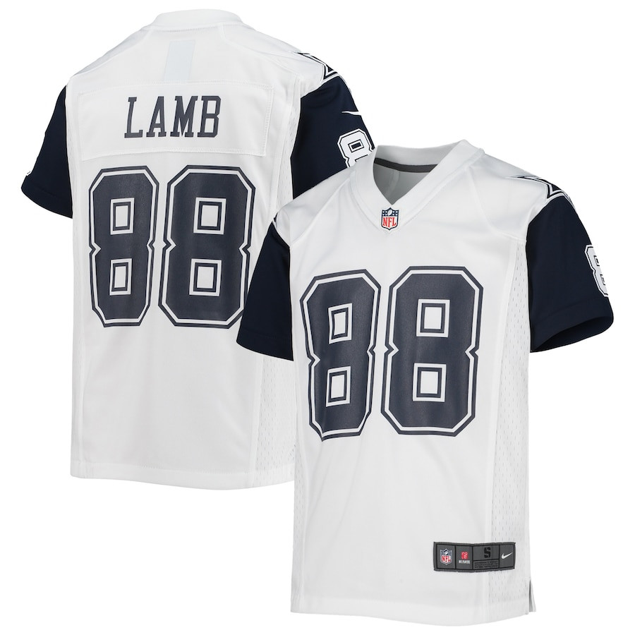 CeeDee Lamb 88 Dallas Cowboys Alternate Game White NFL Jersey Youth