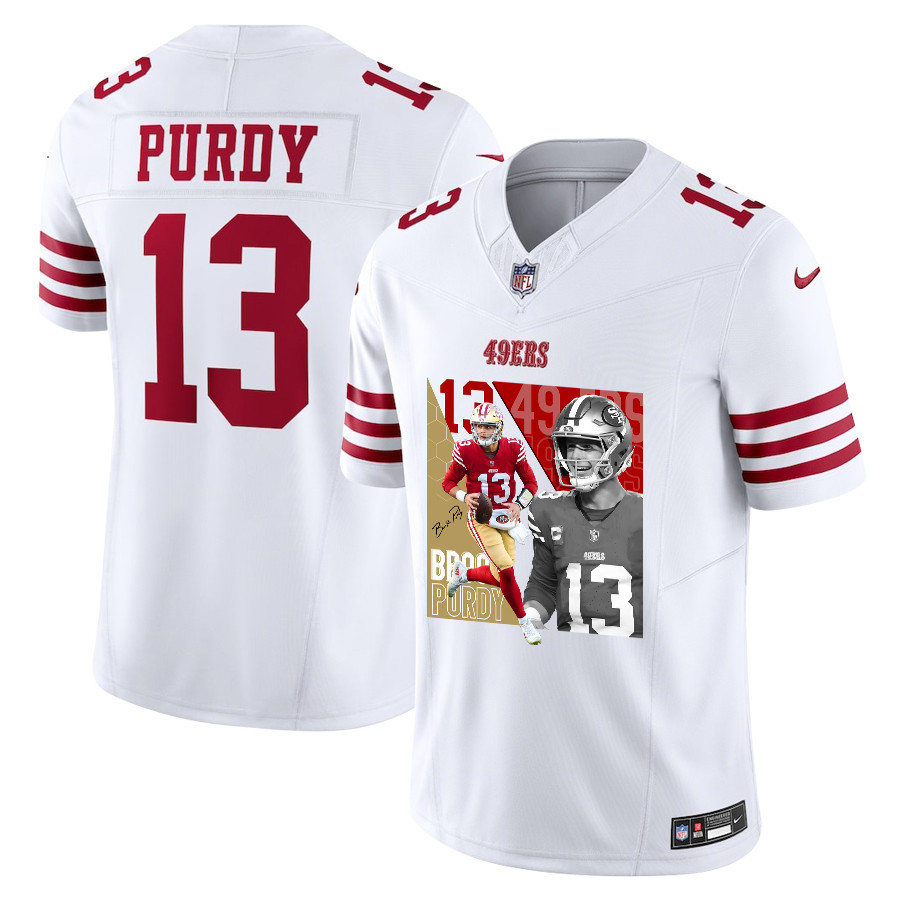 Brock Purdy 13 San Francisco 49ers The Son of Steel Game White NFL Jersey Men's