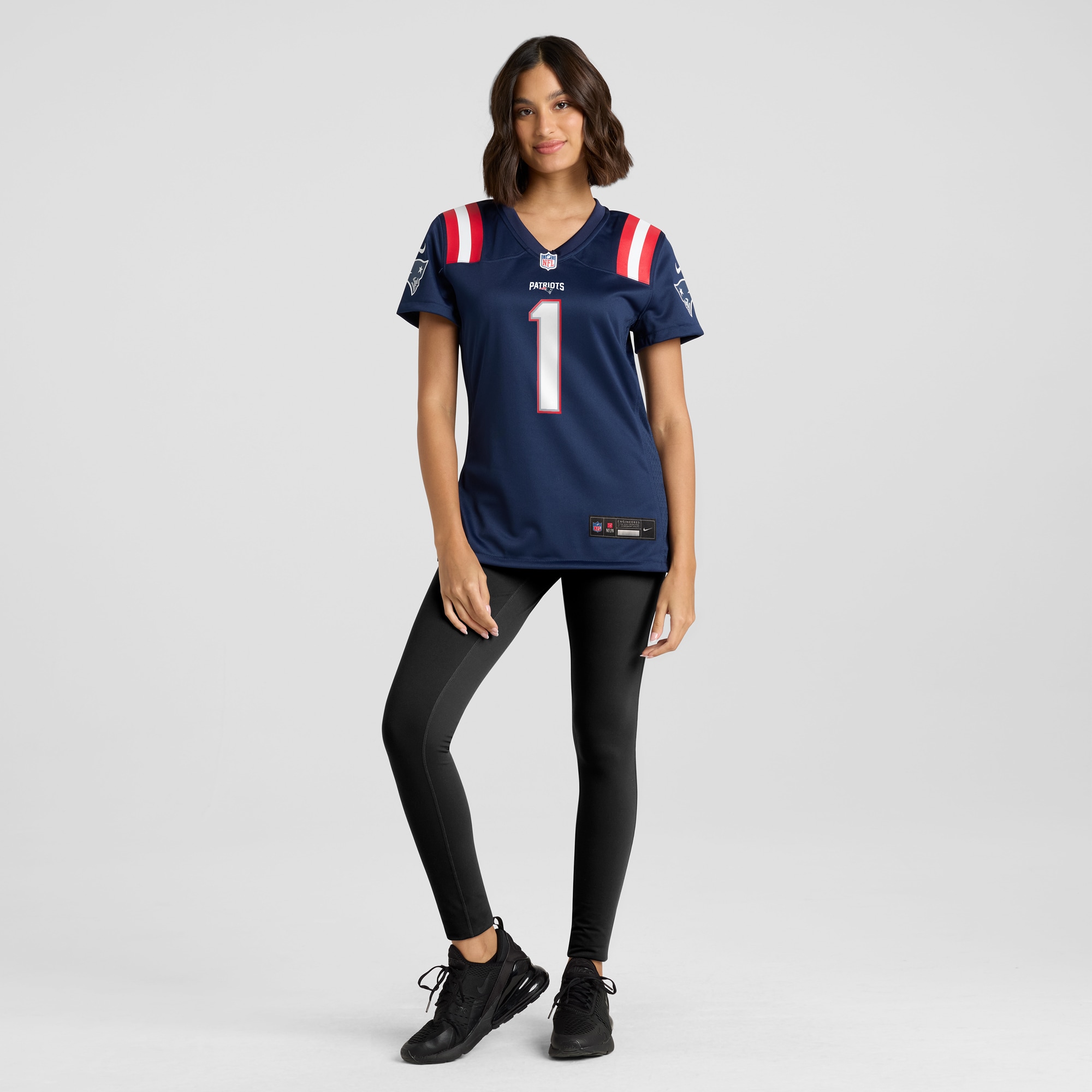 New England Patriots Ja'Lynn Polk Navy Team Game NFL Jersey Women's