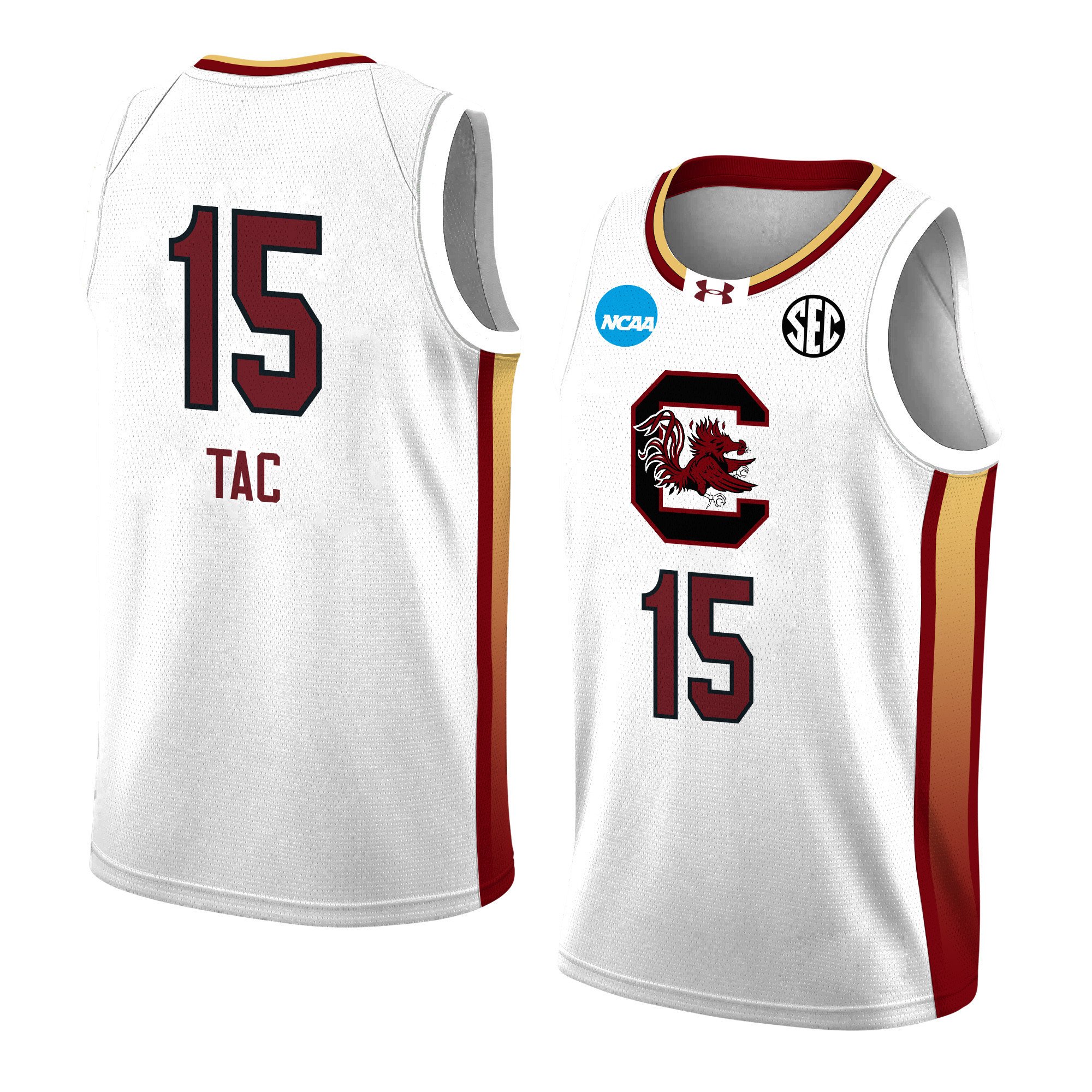 Adhel Tac 15 South Carolina 2024 White Unisex NCAA Jersey Unisex