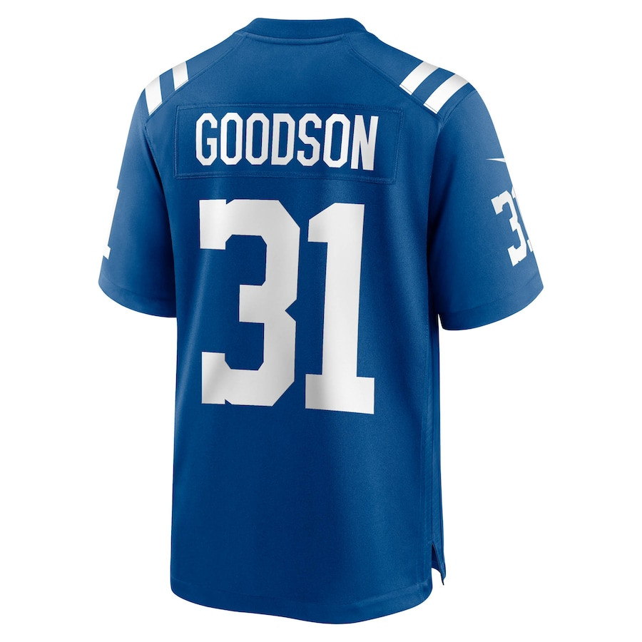 Tyler Goodson 31 Indianapolis Colts Game Royal NFL Jersey Men's