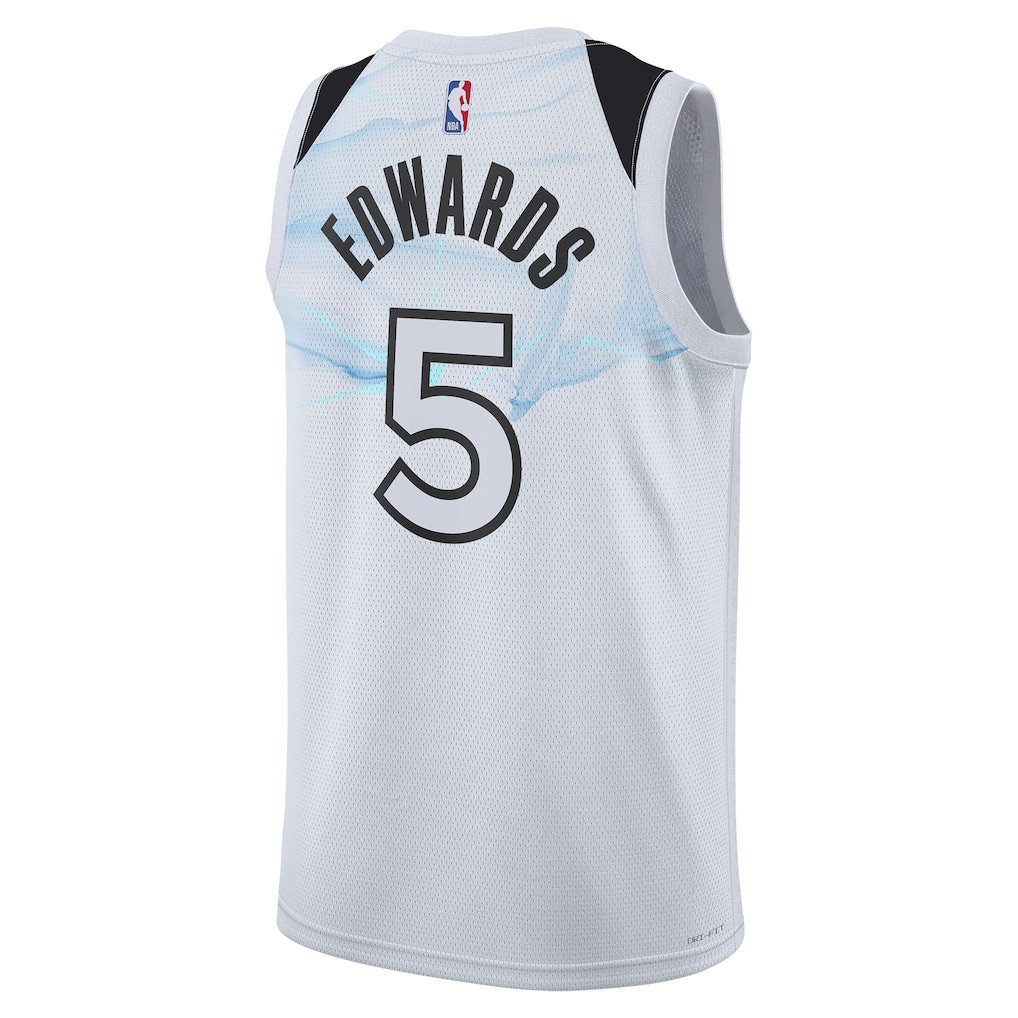 Anthony Edwards 5 Minnesota Timberwolves Unisex 2024/25 Swingman Player City Editio White NBA Jersey Unisex