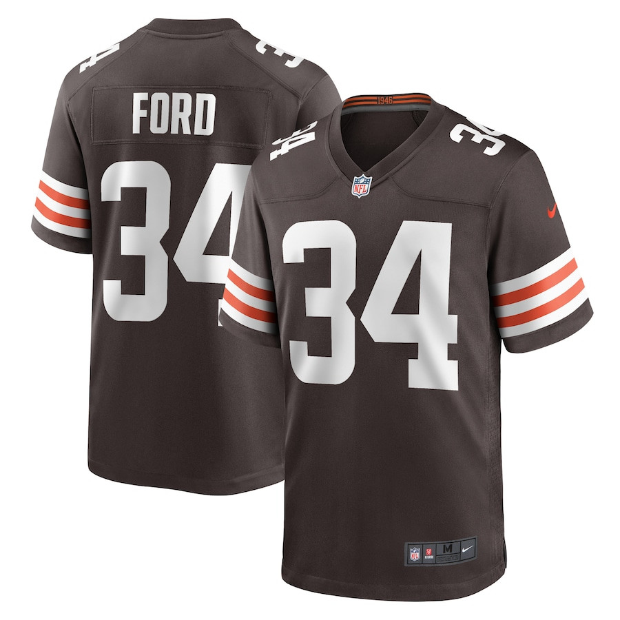 Jerome Ford 34 Cleveland Browns Game Brown NFL Jersey Men's