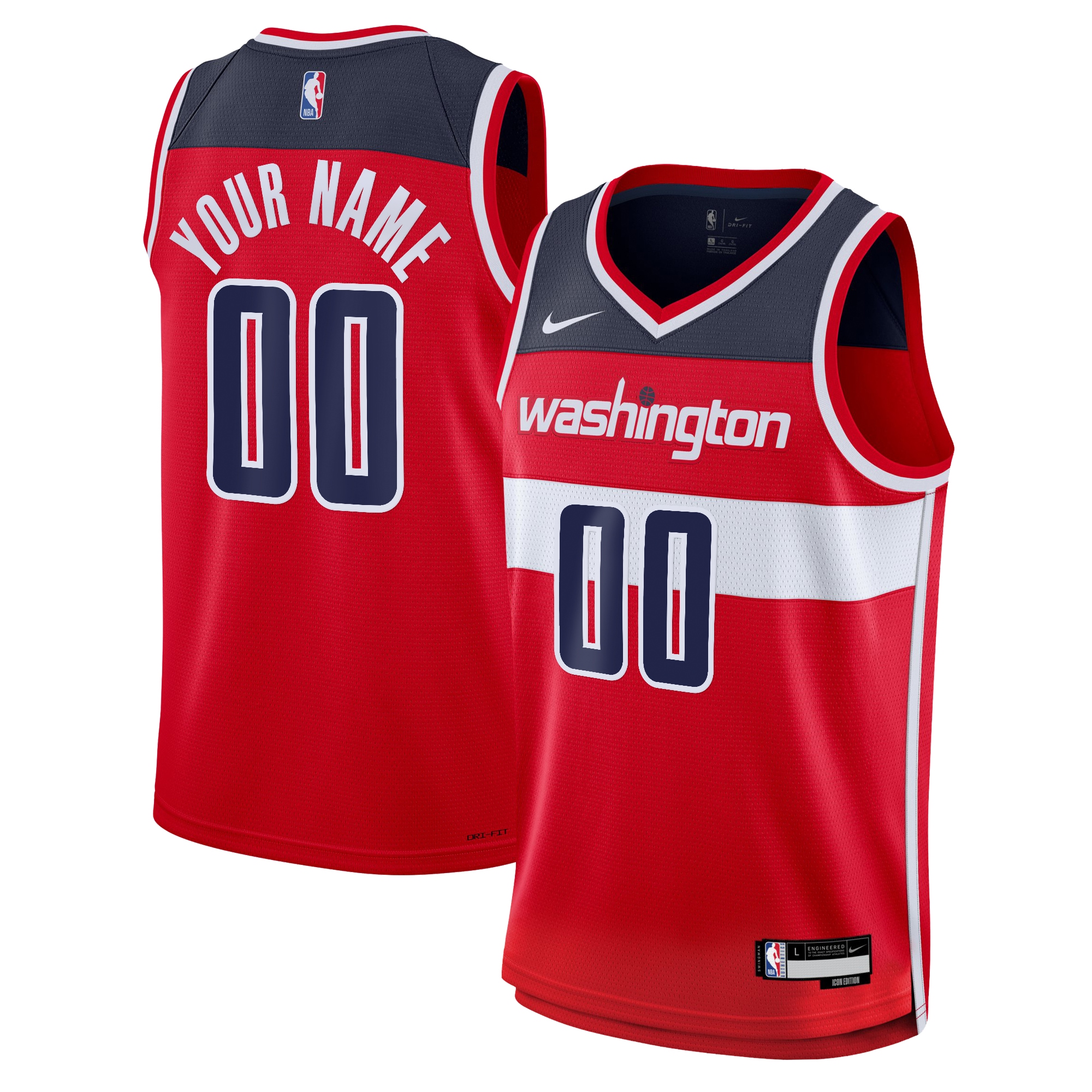 Washington Wizards Icon Swingman Custom NBA Jersey Youth