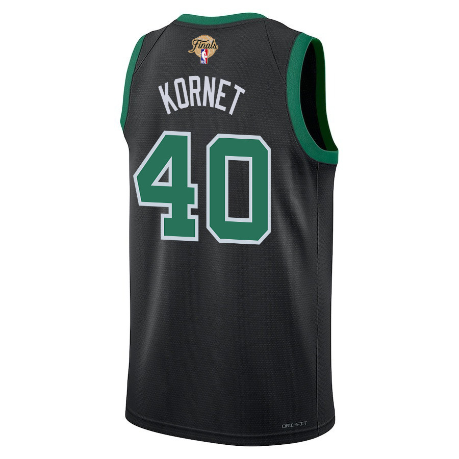 Luke Kornet 40 Boston Celtics 2024 FINALS PATCH Swingman Statement Edition Black NBA Jersey Men's