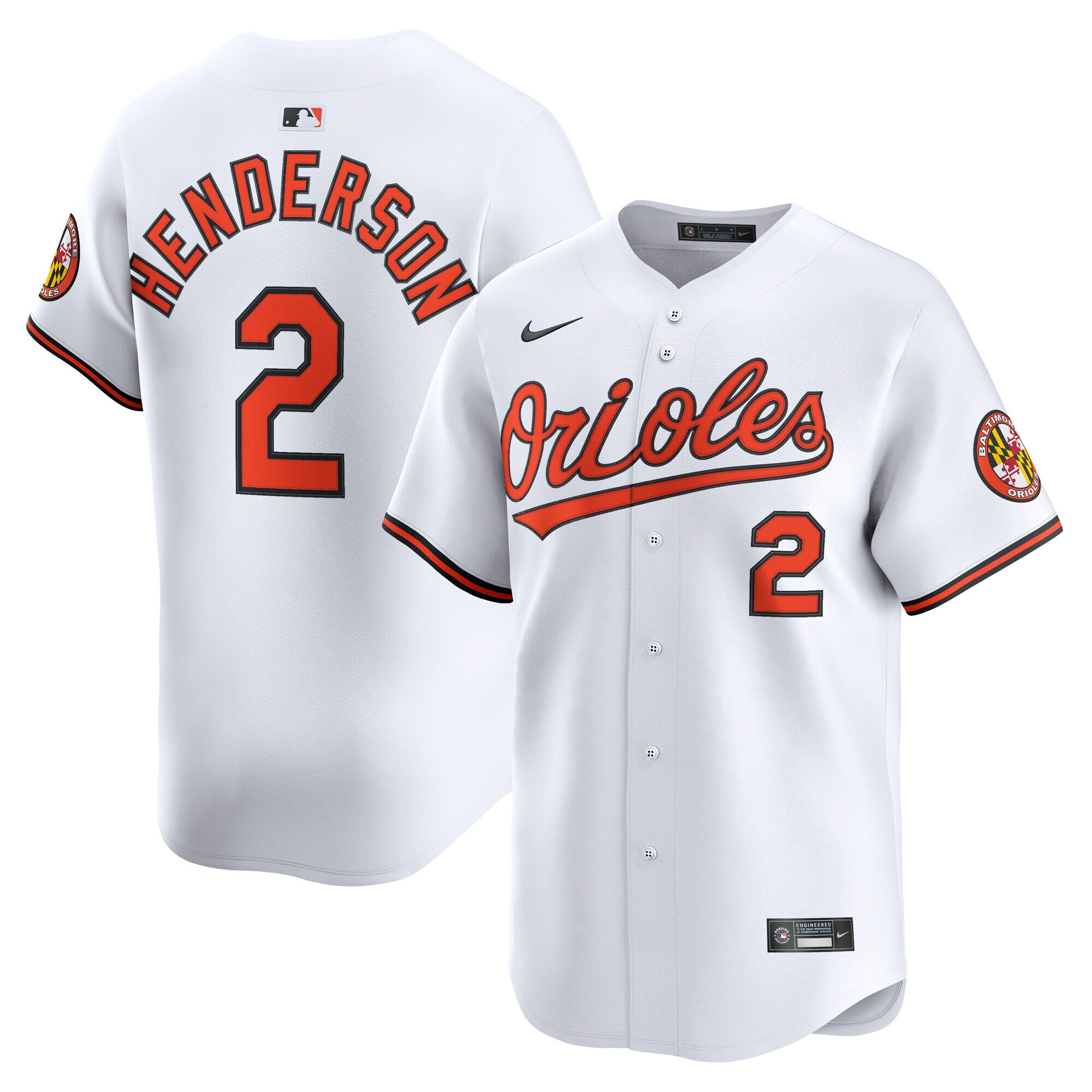 Baltimore Orioles Gunnar Henderson White Home Limited Player MLB Jersey Men's