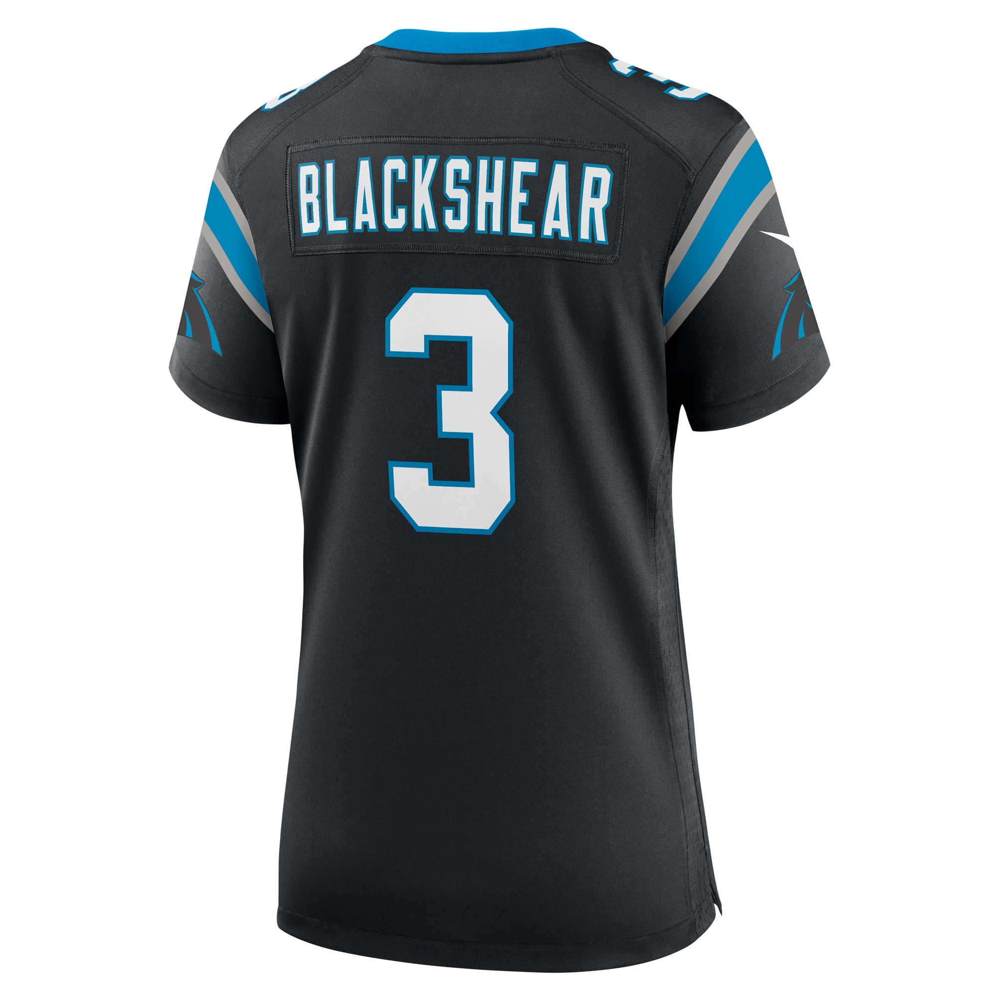 Carolina Panthers Raheem Blackshear Black Team Game NFL Jersey Women's