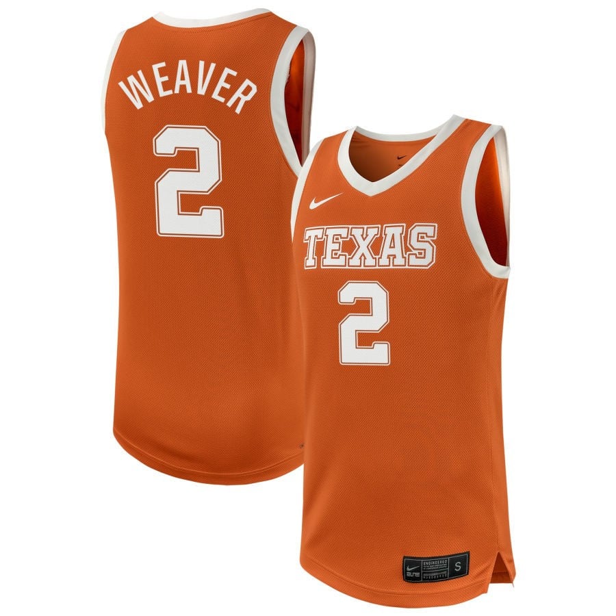 Chendall Weaver 2 Texas Longhorns NIL Texas Orange NCAA Jersey Men's