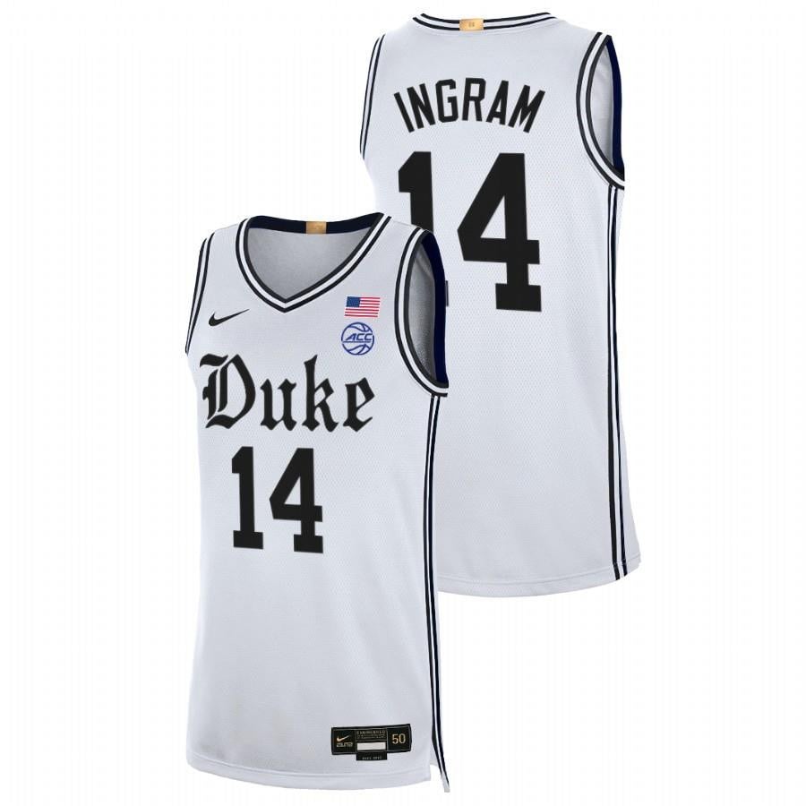 Brandon Ingram 1 White Duke Blue Devils 2023 Limited The Brotherhood NCAA Jersey Men's