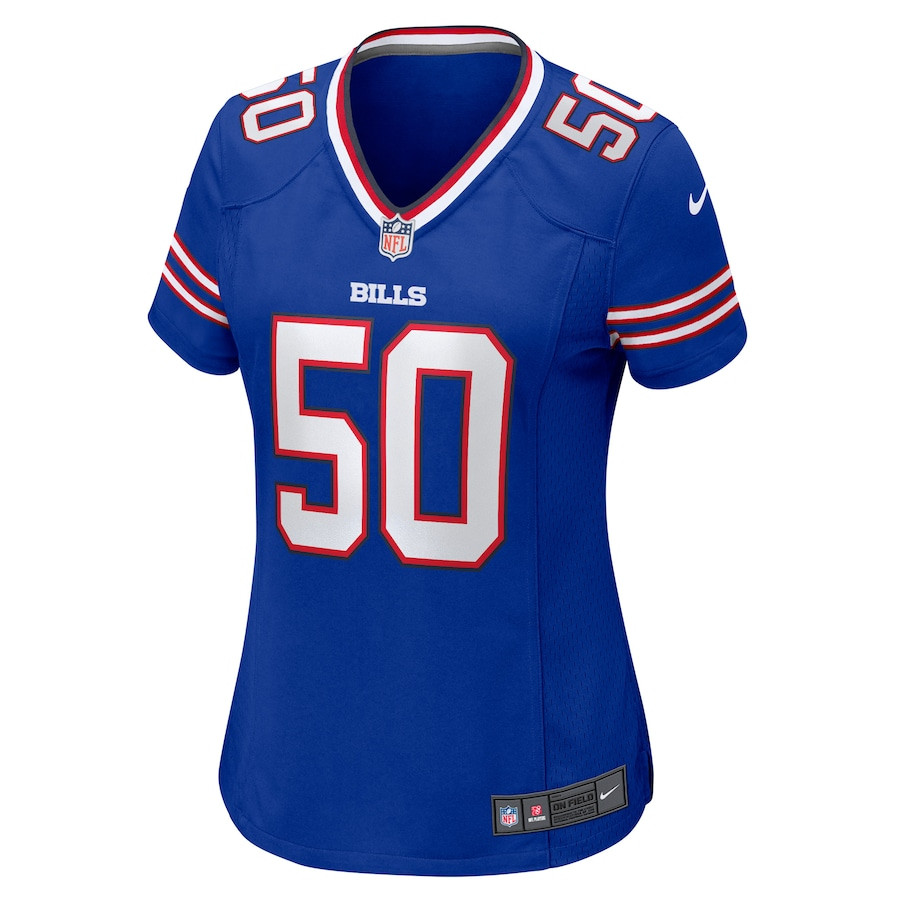 Gregory Rousseau 50 Buffalo Bills Game Royal NFL Jersey Women's