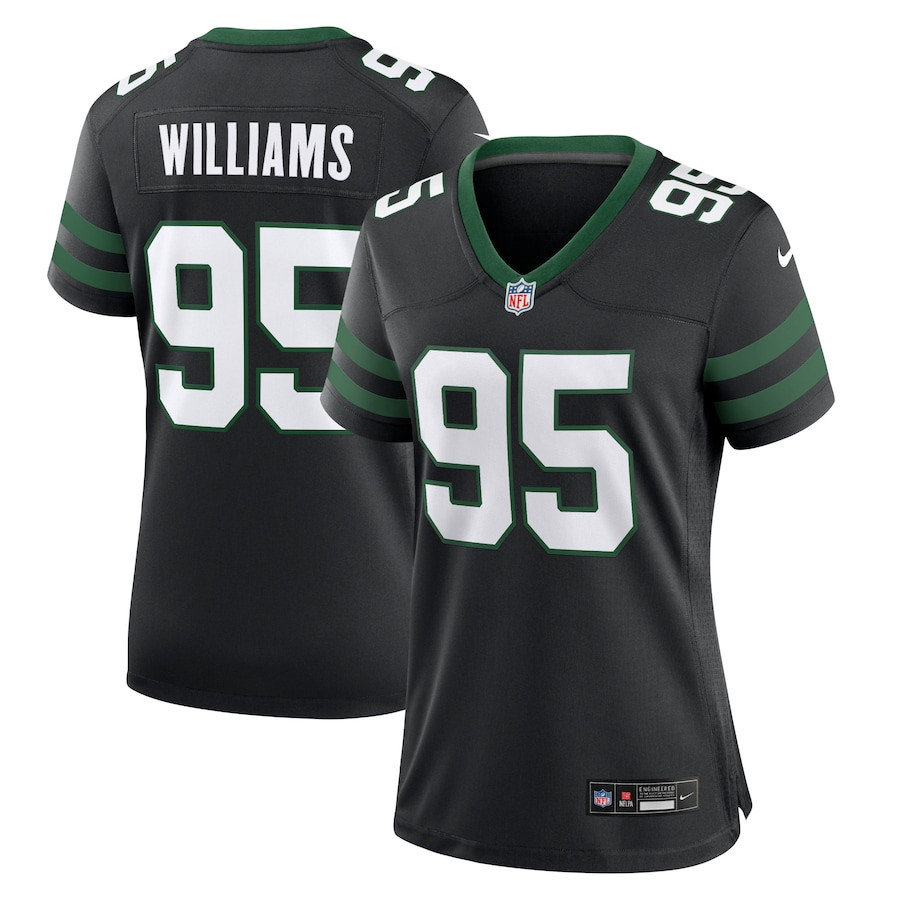 Quinnen Williams 95 New York Jets Alternate Game Legacy Black NFL Jersey Women's
