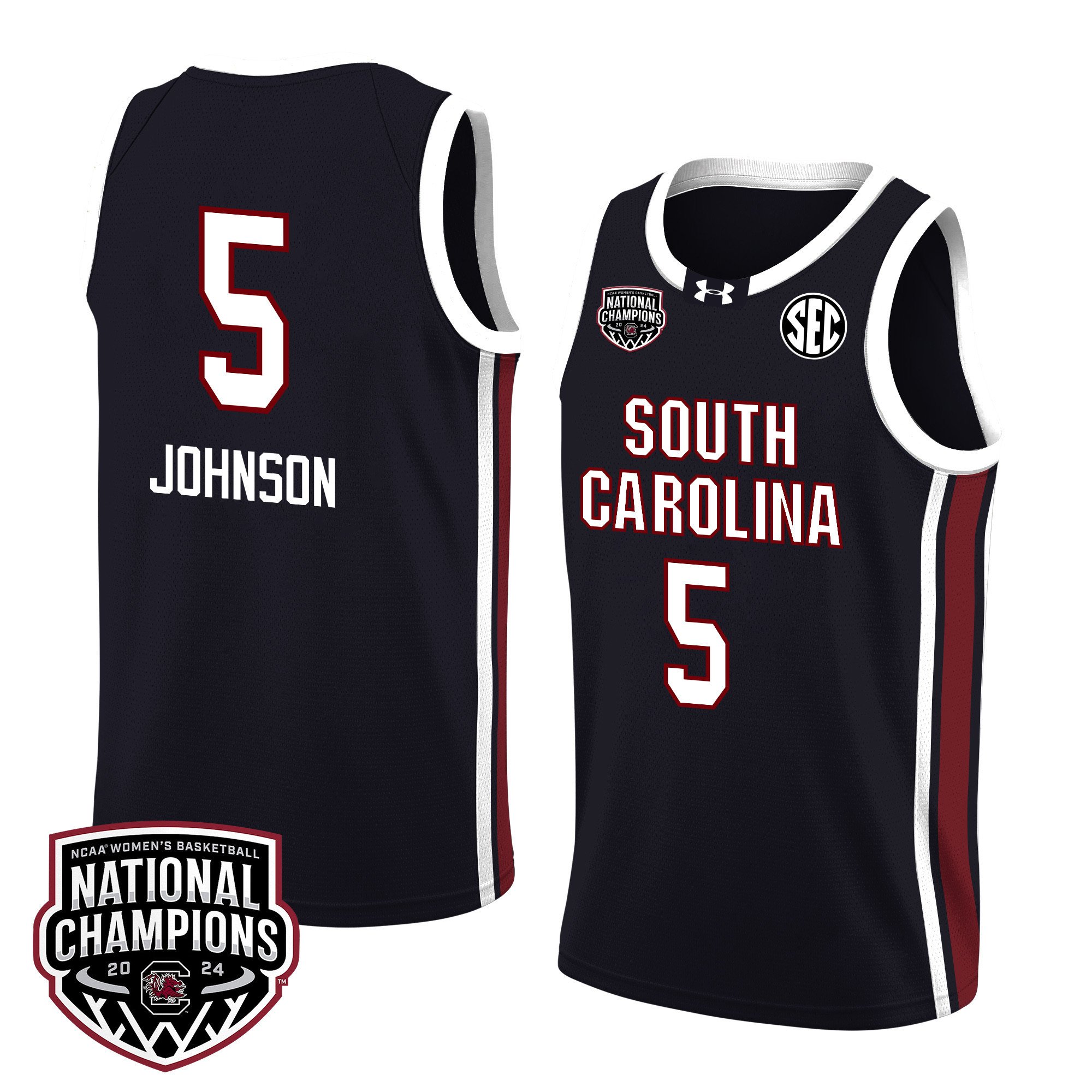 Tessa Johnson 5 South Carolina 2024 National Champions Patch Unisex NCAA Jersey Unisex