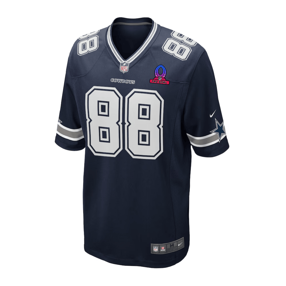 CeeDee Lamb 88 Dallas Cowboys 2025 Pro Bowl Patch Game Navy NFL Jersey Men's