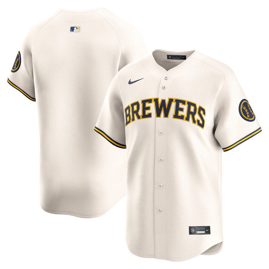 Milwaukee Brewers Home Limited Jersey Cream