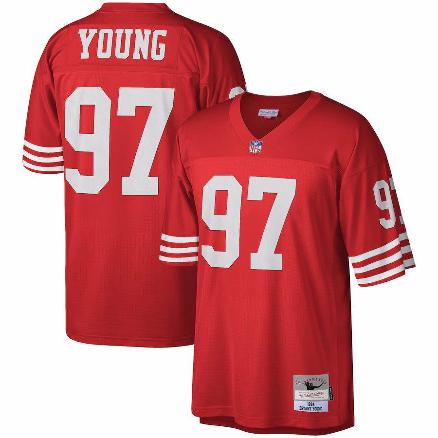 Bryant Young San Francisco 49ers Mitchell & Ness Legacy Jersey - Scarlet