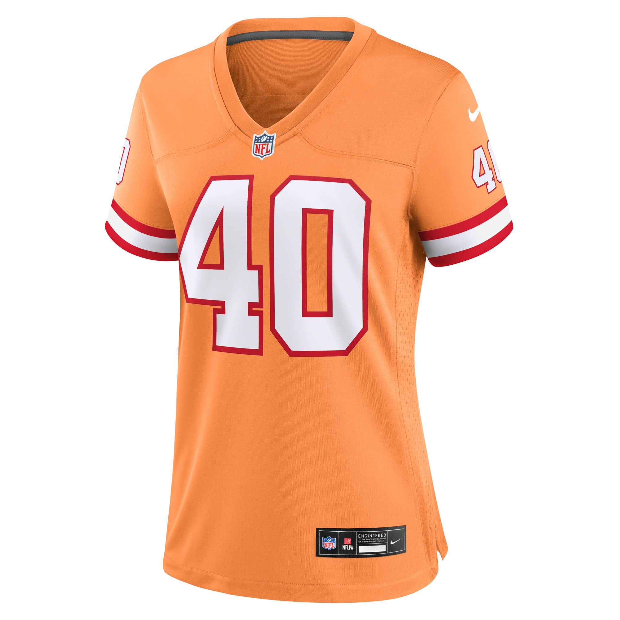 Tampa Bay Buccaneers Mike Alstott Orange Throwback Game NFL Jersey Women's