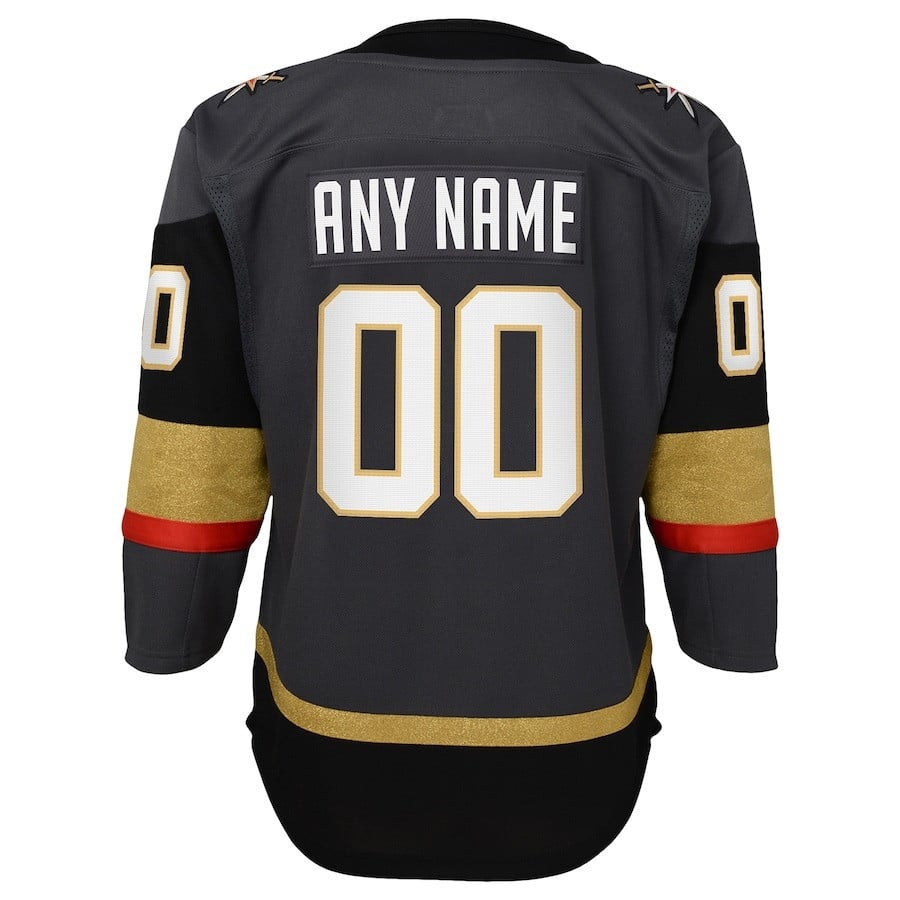 Custom 00 Vegas Golden Knights 2023 Stanley Cup Final Alternate Black NHL Jersey Youth