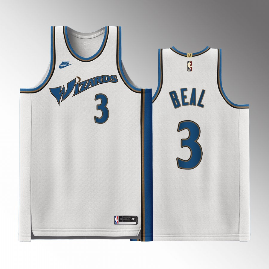 Washington Wizards Bradley Beal 3 Classic Editio White Men NBA Jersey Men's