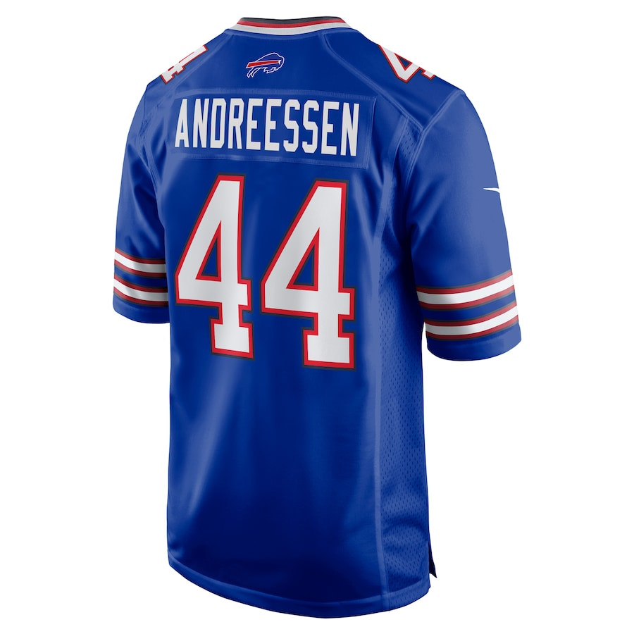 Joe Andreessen 44 Buffalo Bills Game Royal NFL Jersey Men's