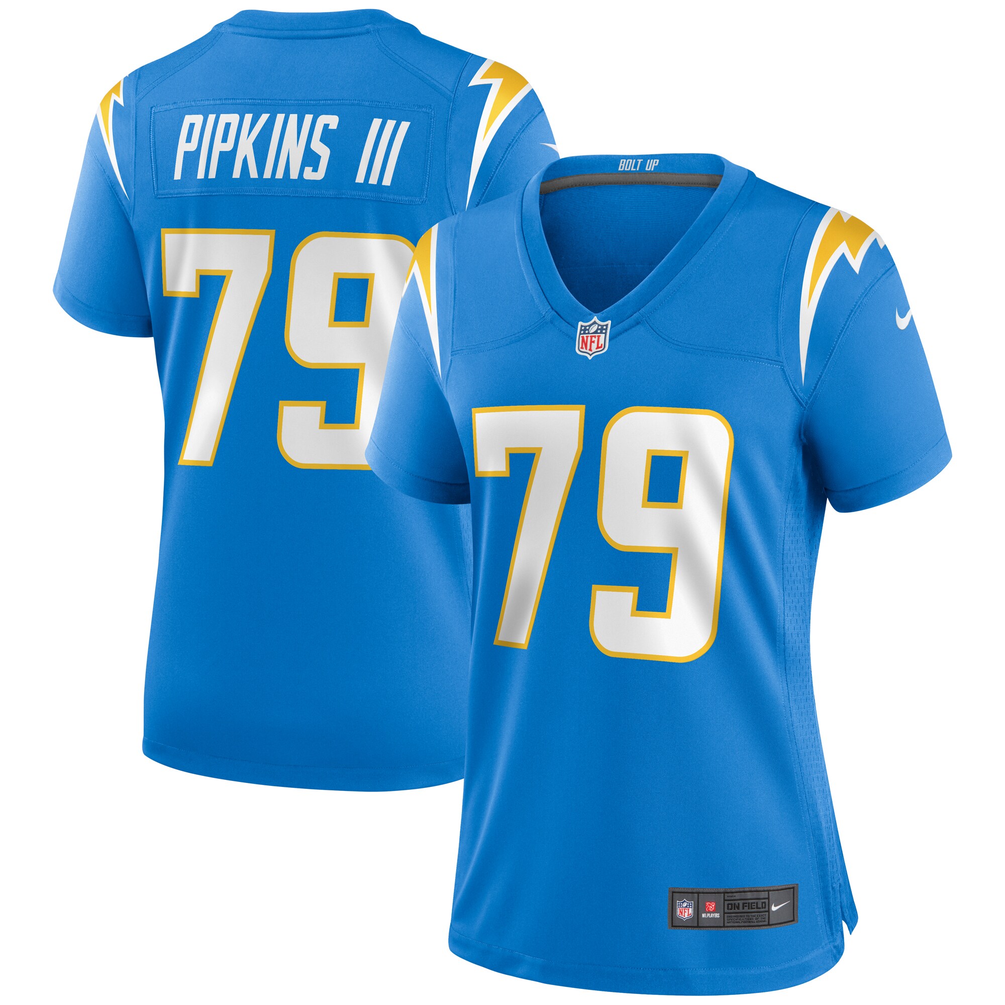 Los Angeles Chargers Trey Pipkins III Powder Blue Game NFL Jersey Women's