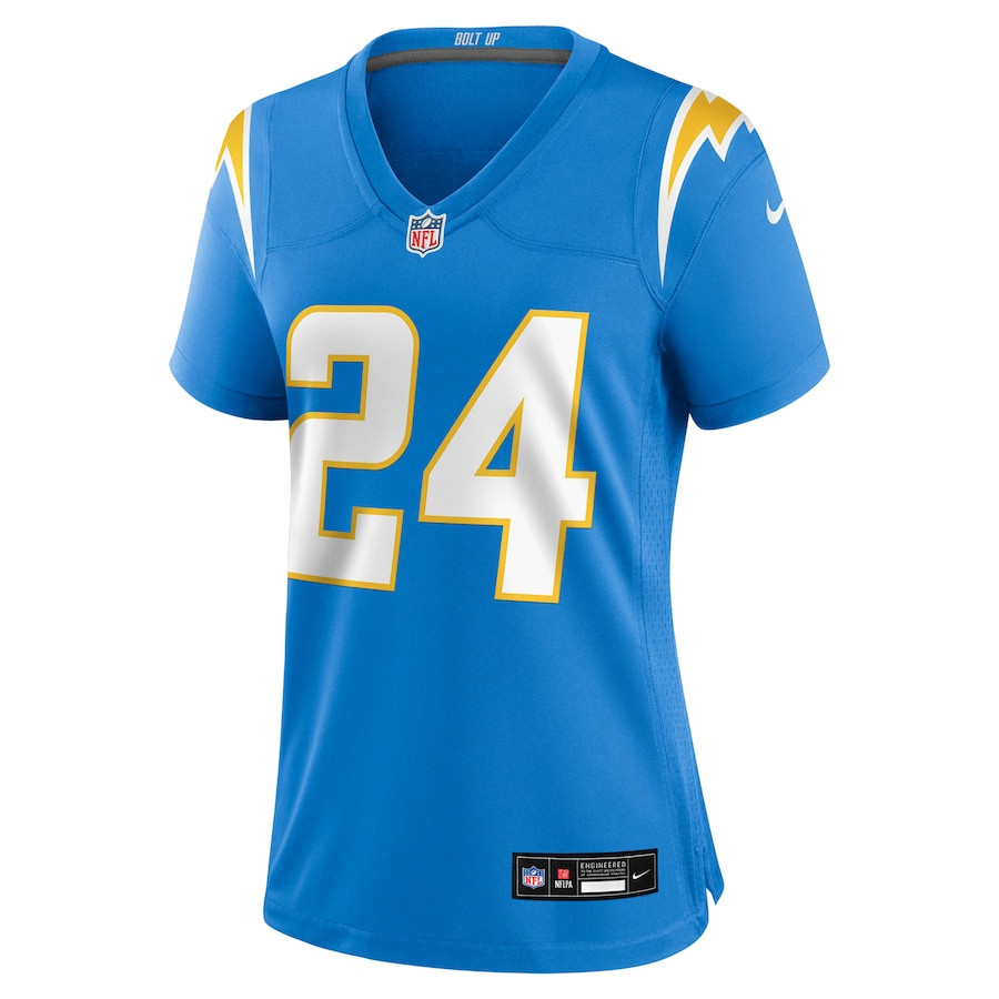 Marcus Maye 24 Los Angeles Chargers Team Game Powder Blue NFL Jersey Women's