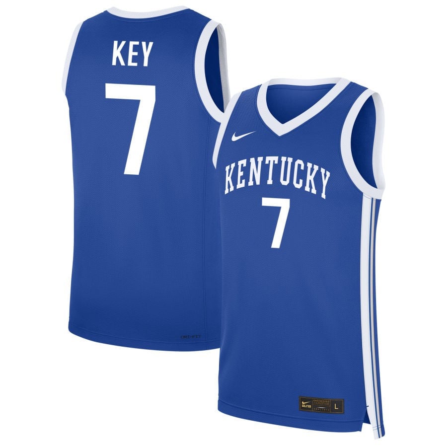 Teonni Key 7 Kentucky Wildcat Unisex NIL Royal NCAA Jersey Unisex