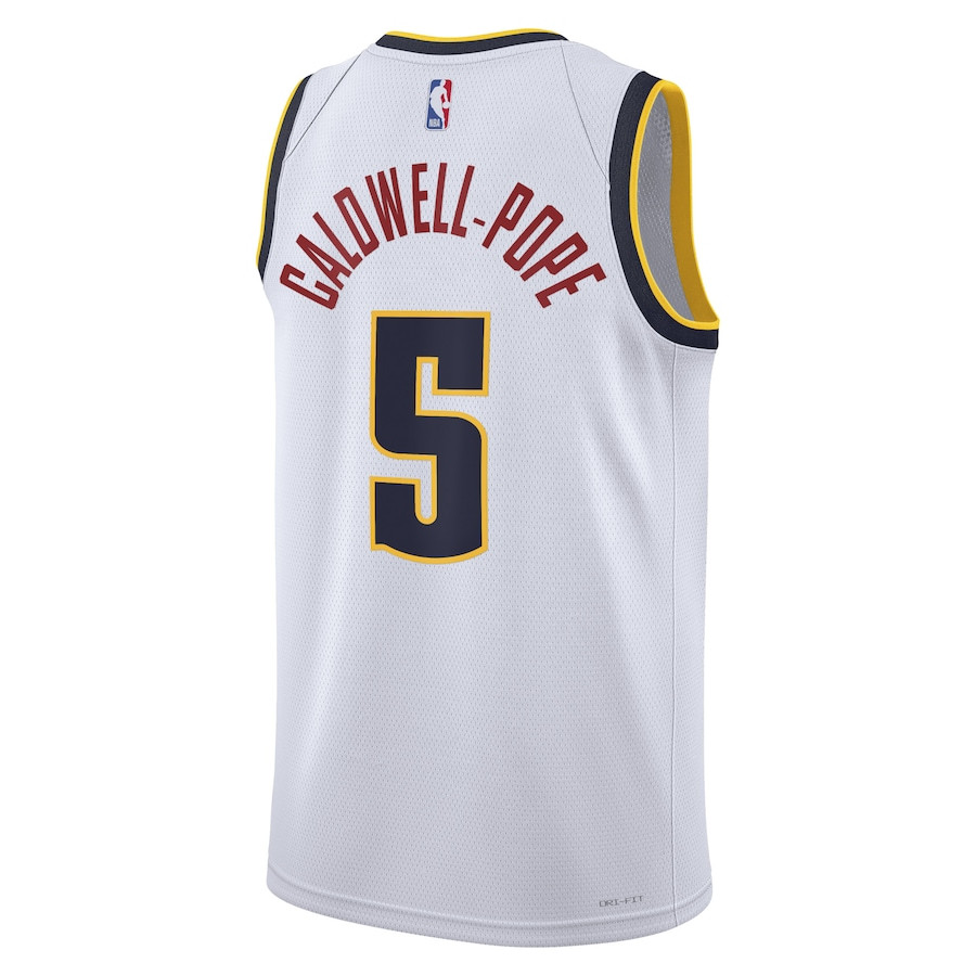 Kentavious Caldwell-Pope 5 Denver Nuggets Unisex Swingman Association Editio White NBA Jersey Unisex