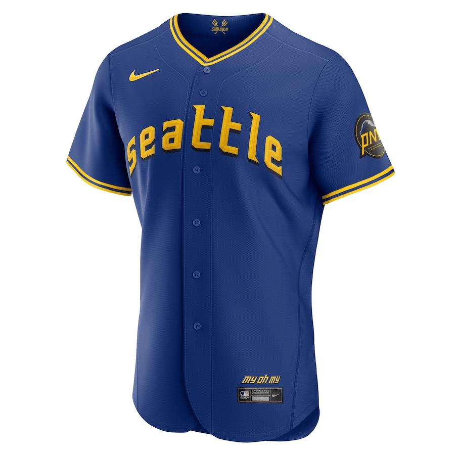 Ty France 23 Seattle Mariners 2023 City Connect Elite Royal MLB Jersey Men's