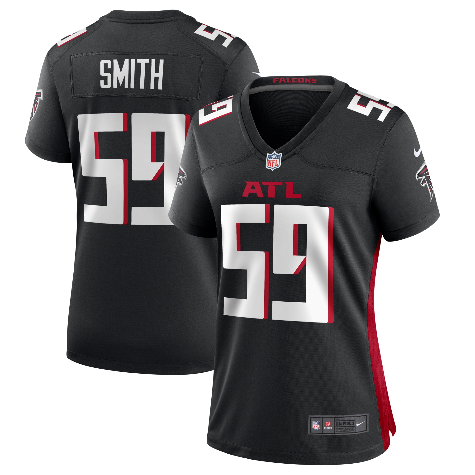 Atlanta Falcons Andre Smith Black Game NFL Jersey Women's