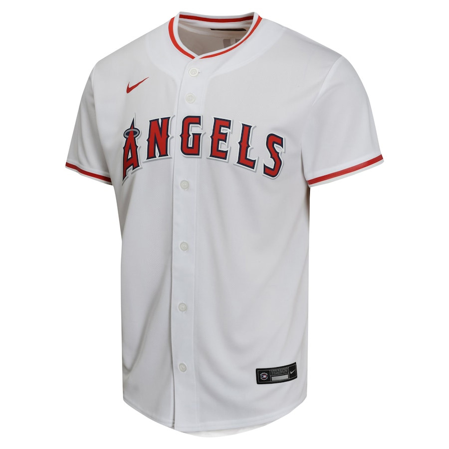 Mike Trout 27 Los Angeles Angels Home Game Player White MLB Jersey Youth
