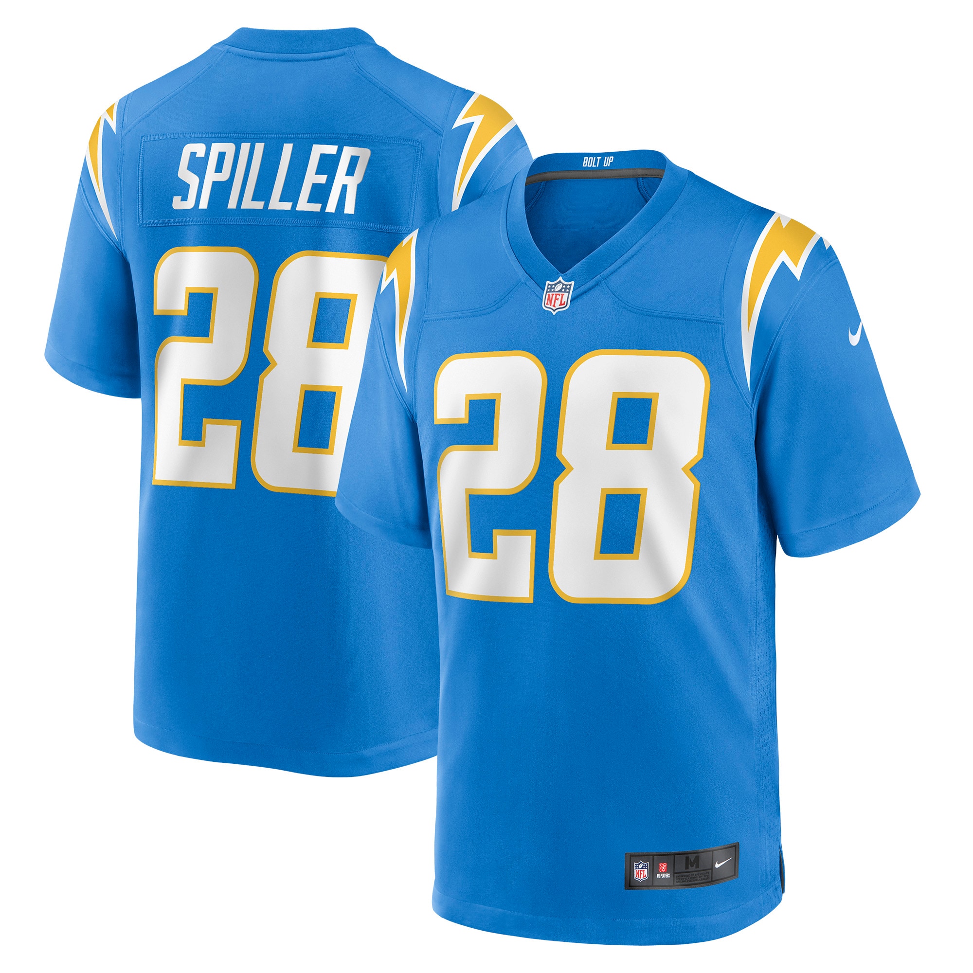 Los Angeles Chargers Isaiah Spiller Powder Blue Game NFL Jersey Men's