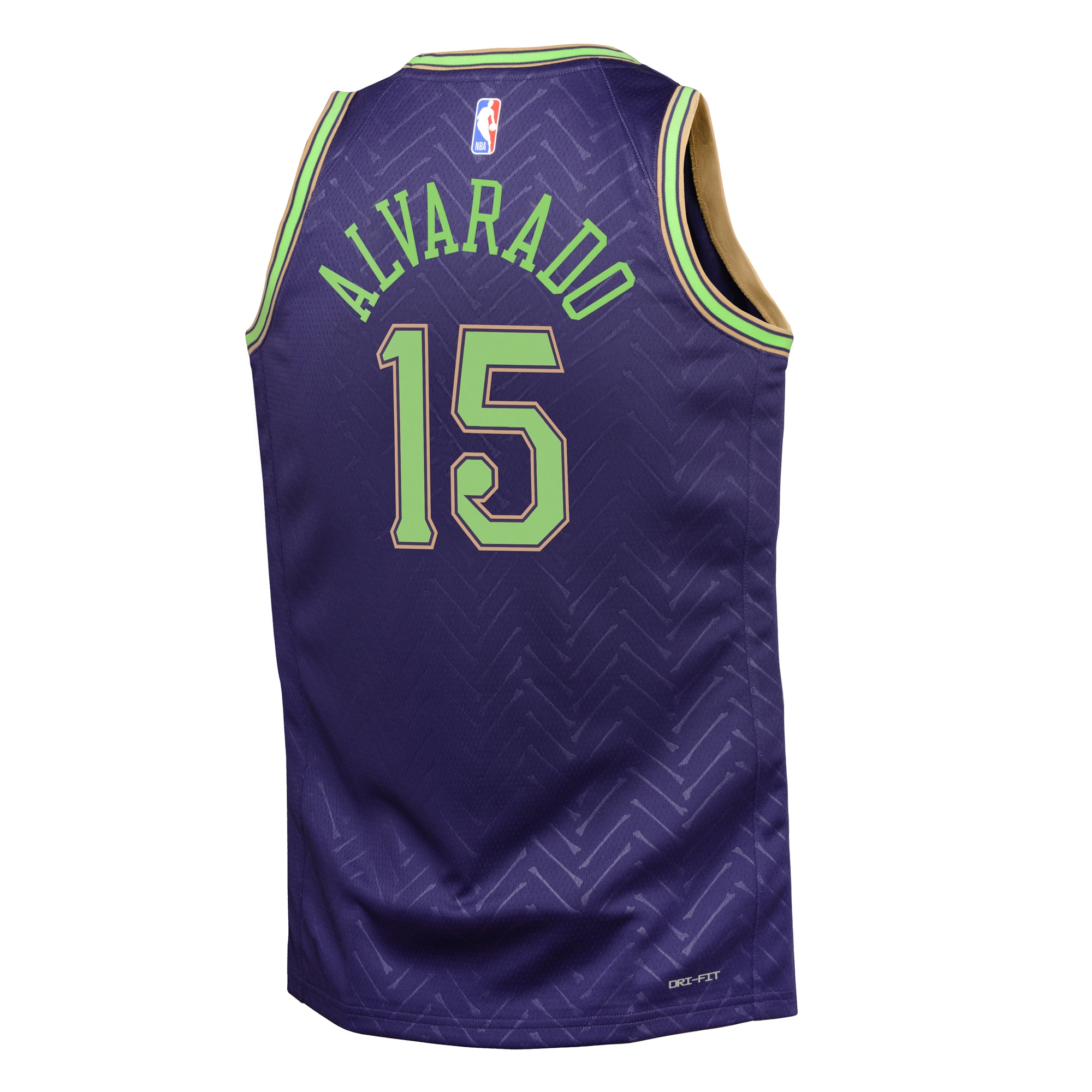 Camiseta City Edition Swingman de los New Orleans Pelicans 2024 Purpura Jose Alvarado Juvenil NBA Jersey Men's