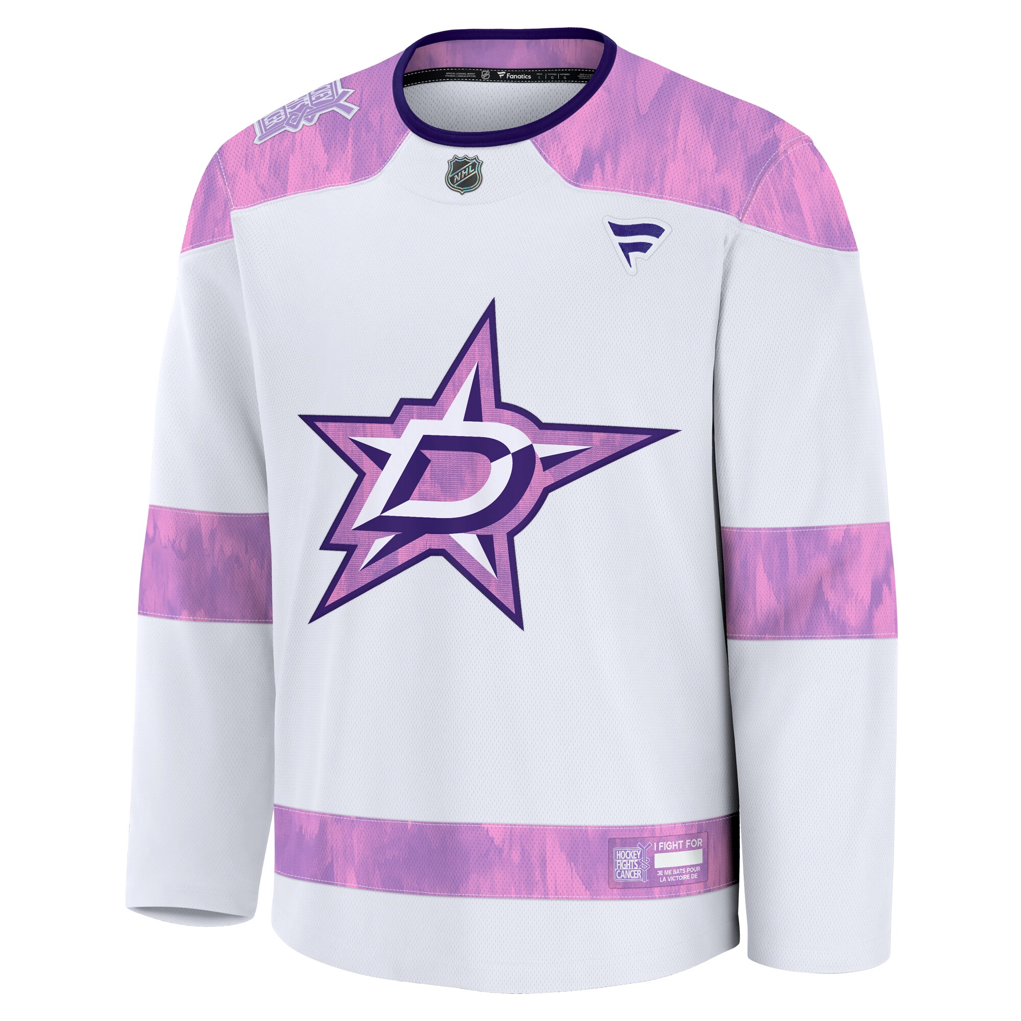 Dallas Stars White 2024 Fights Cancer Practice NHL Jersey Men's