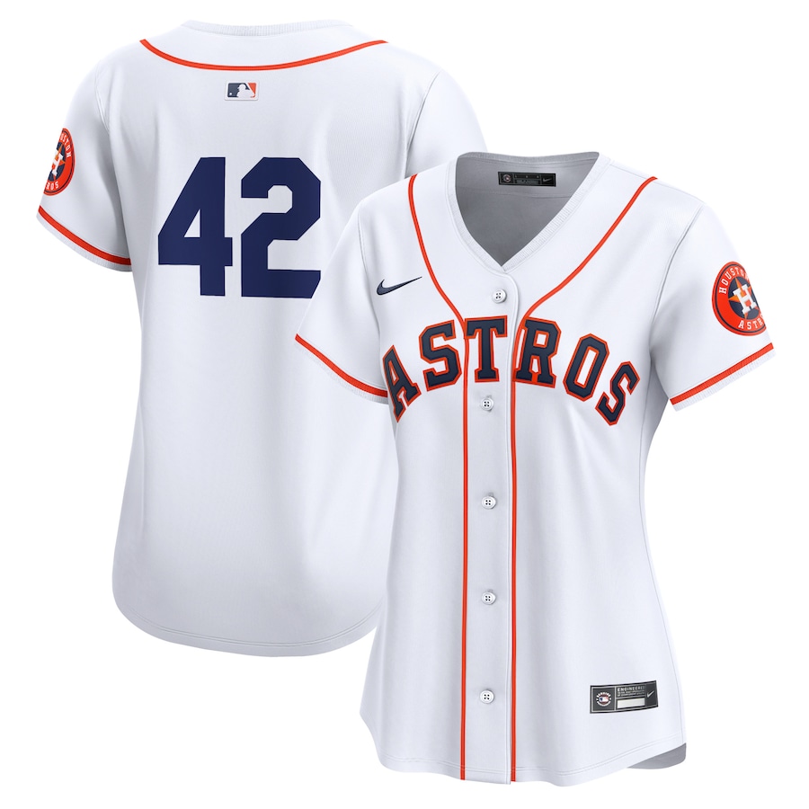 Houston Astros Women's 2024 Jackie Robinson Day Home Limited Jersey White