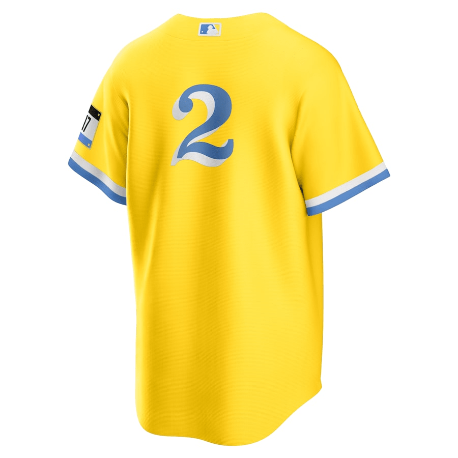 Xander Bogaerts 2 Boston Red Sox City Connect Gold/Light Blue MLB Jersey Men's