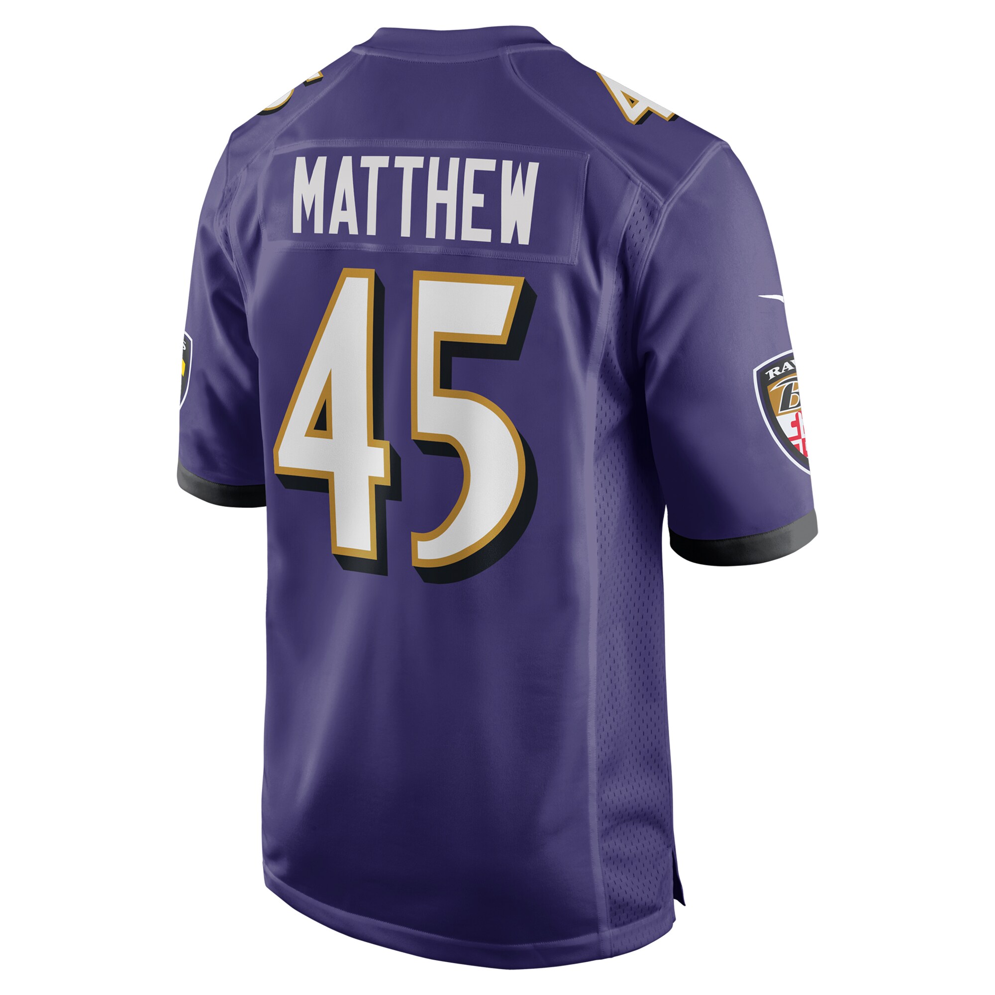 Baltimore Ravens Christian Matthew Purple Team Game NFL Jersey Men's