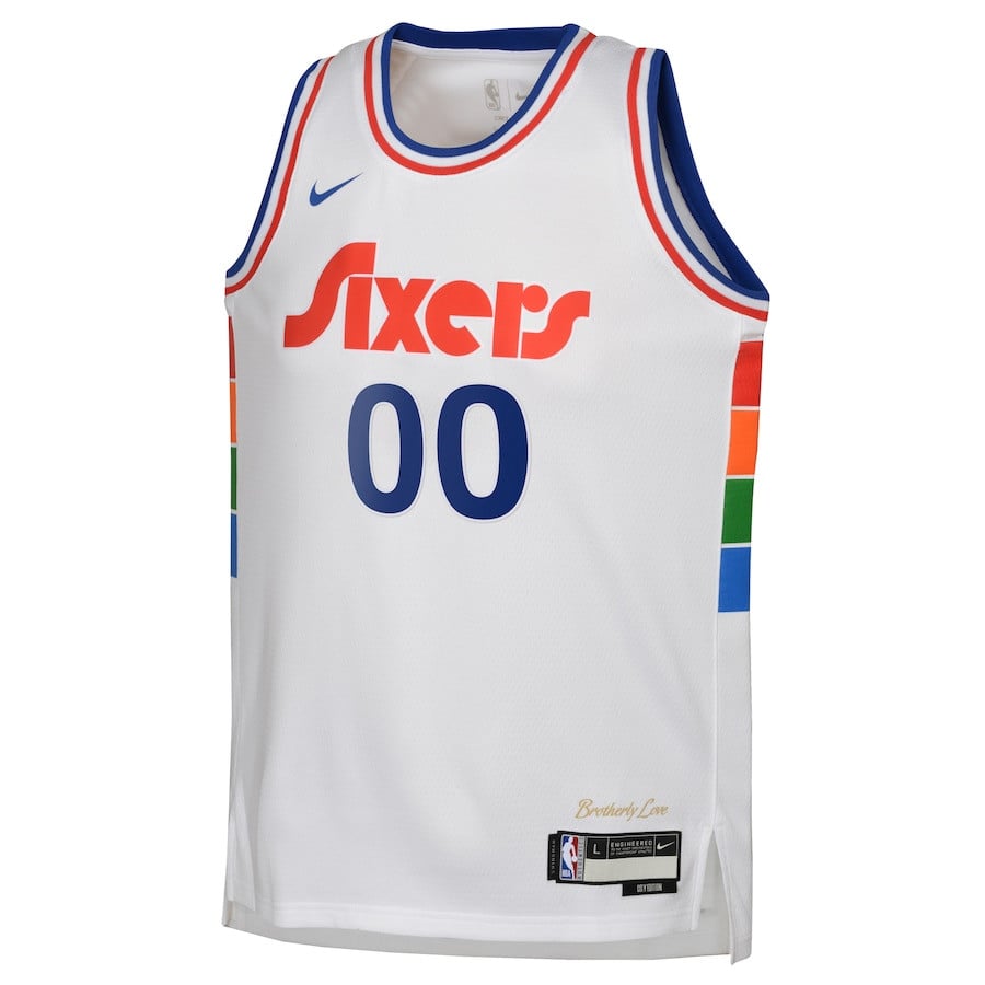 Philadelphia 76ers 2024/25 Swingman Custom City Editio White NBA Jersey Youth