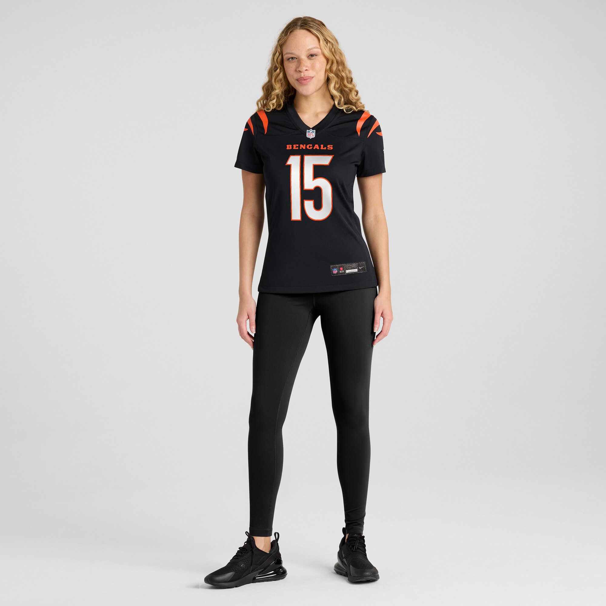 Cincinnati Bengals Charlie Jones Black Team Game NFL Jersey Women's