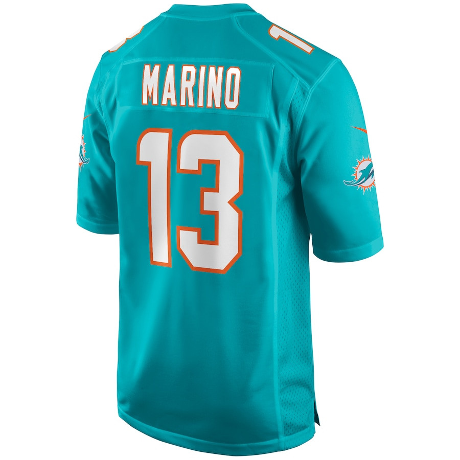 Dan Marino 13 Miami Dolphins Game Retired Aqua NFL Jersey Men's